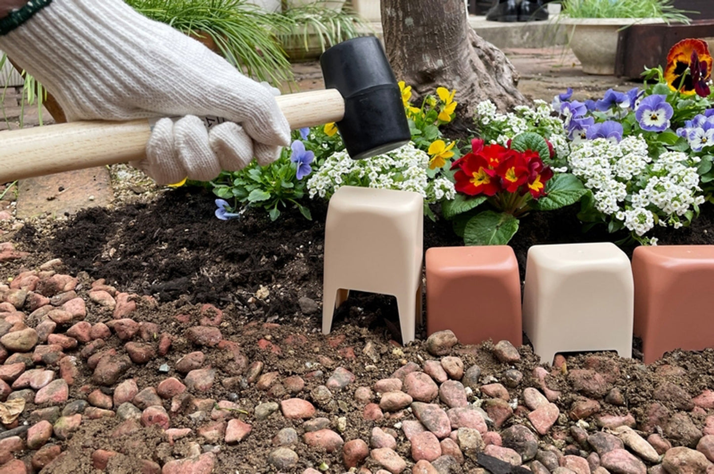 レンガ風ガーデニングブロック(48個)ADP-448