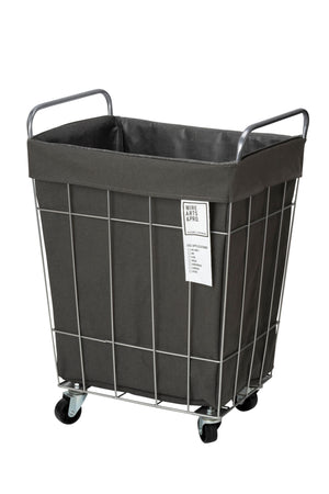 ランドリーバスケット キャスター付き スクエア 45L ダークグレー
