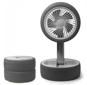 折りたたみポータブル扇風機 タイヤデザイン KD172 茶色