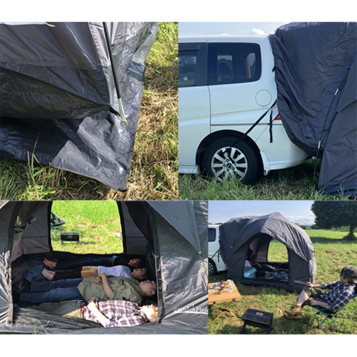 リアゲートハッチバックテント 車中泊テント カバー付 防水 独立使用可 災害対策