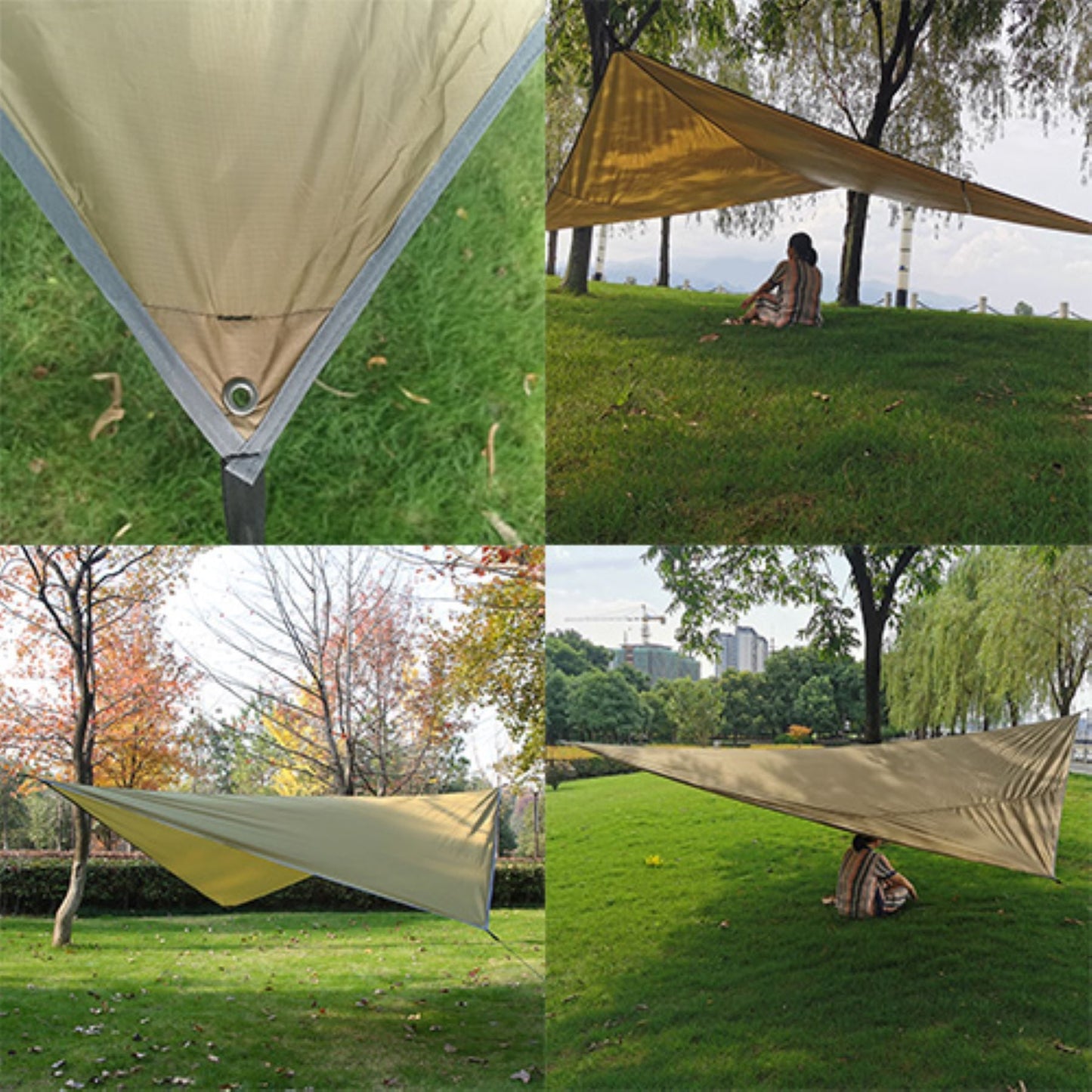 ひし形タープテント 3~5人用 丈夫 防水 収納袋付 簡易テント アウトドア用品