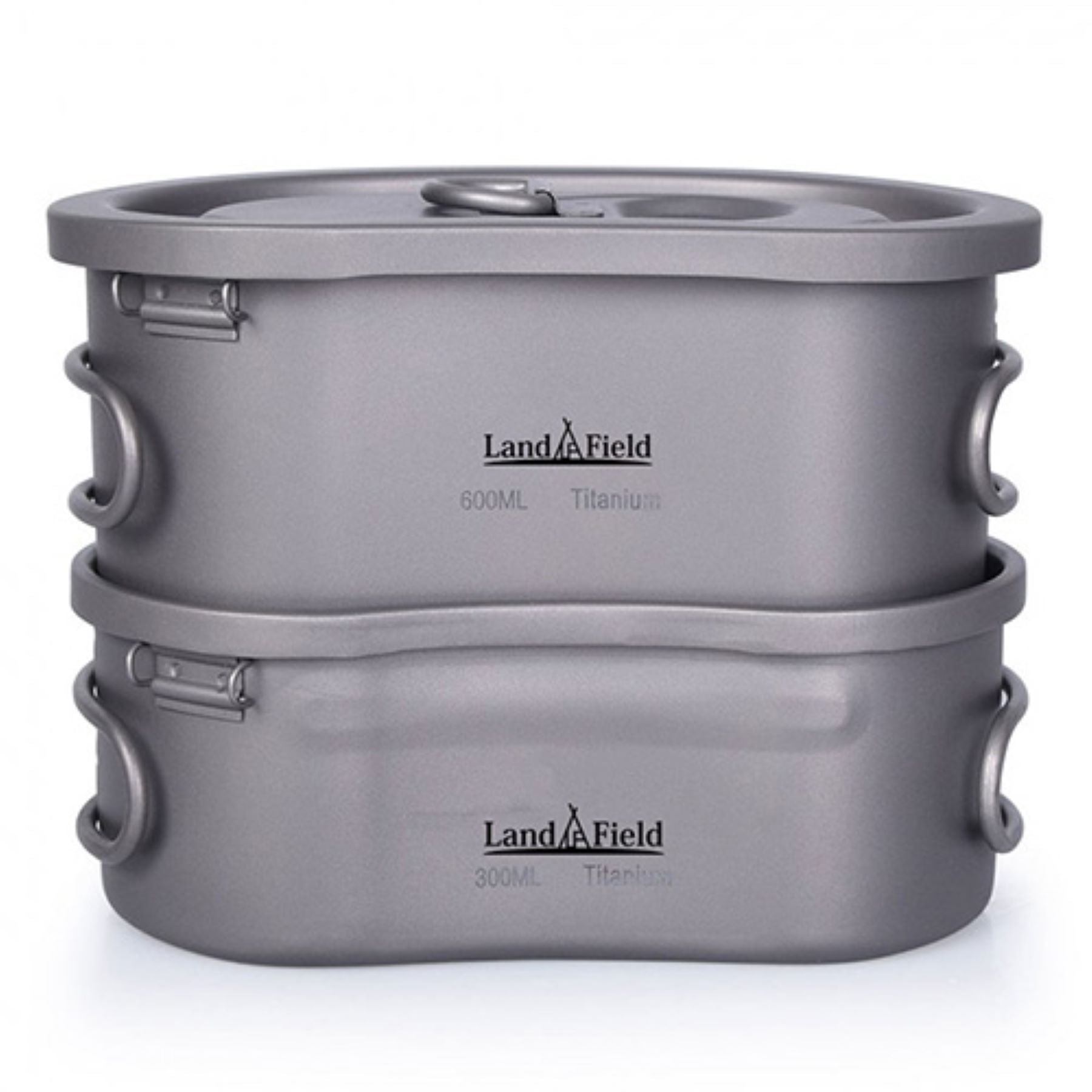 チタン製飯ごう 600ml／300ml 2点セット直火調理OK