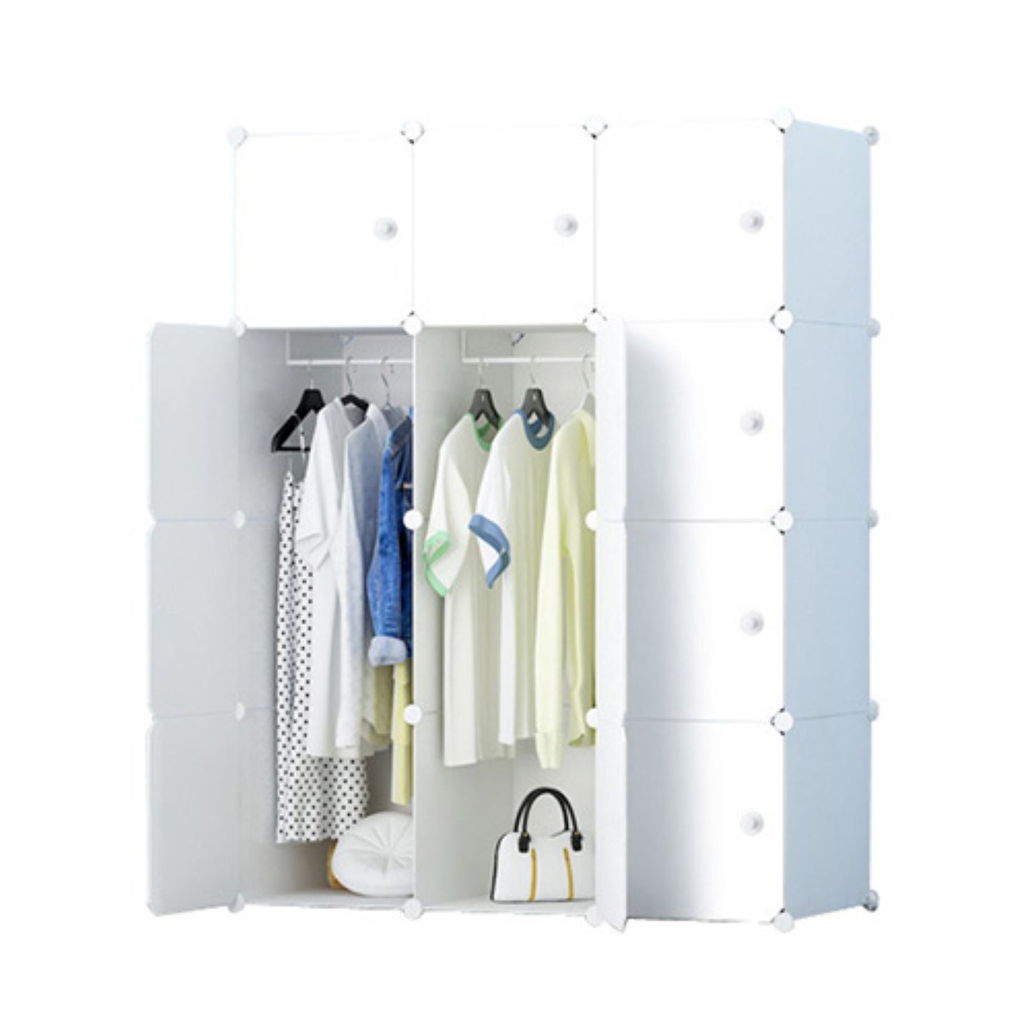 組立式クローゼット 12個セット 組替自由 大容量 組立簡単 多用途収納ボックス