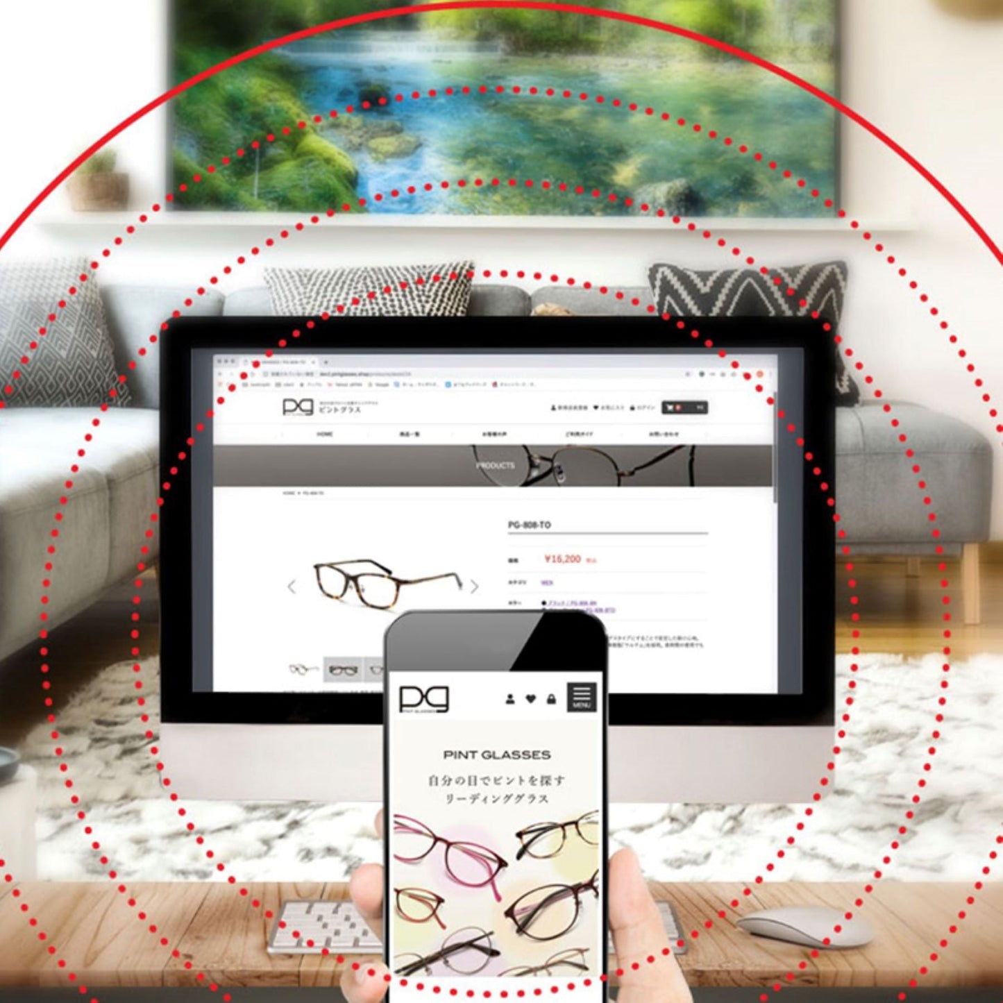 ピントグラス 老眼鏡 PG-709 PK/T 中度 男女兼用 軽量