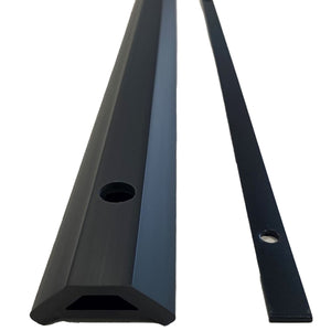 SCO型面取りコーナー用コーナーガード 当板付き SCO-3021V 長さ1m 黒