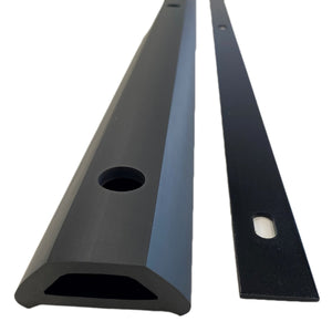 SCO型面取りコーナー用コーナーガード 当板付き SCO-5021V 長さ1m 黒