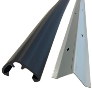 SCL型直角コーナー用コーナーガード 当板付き SCL-0065V 長さ2m 黒