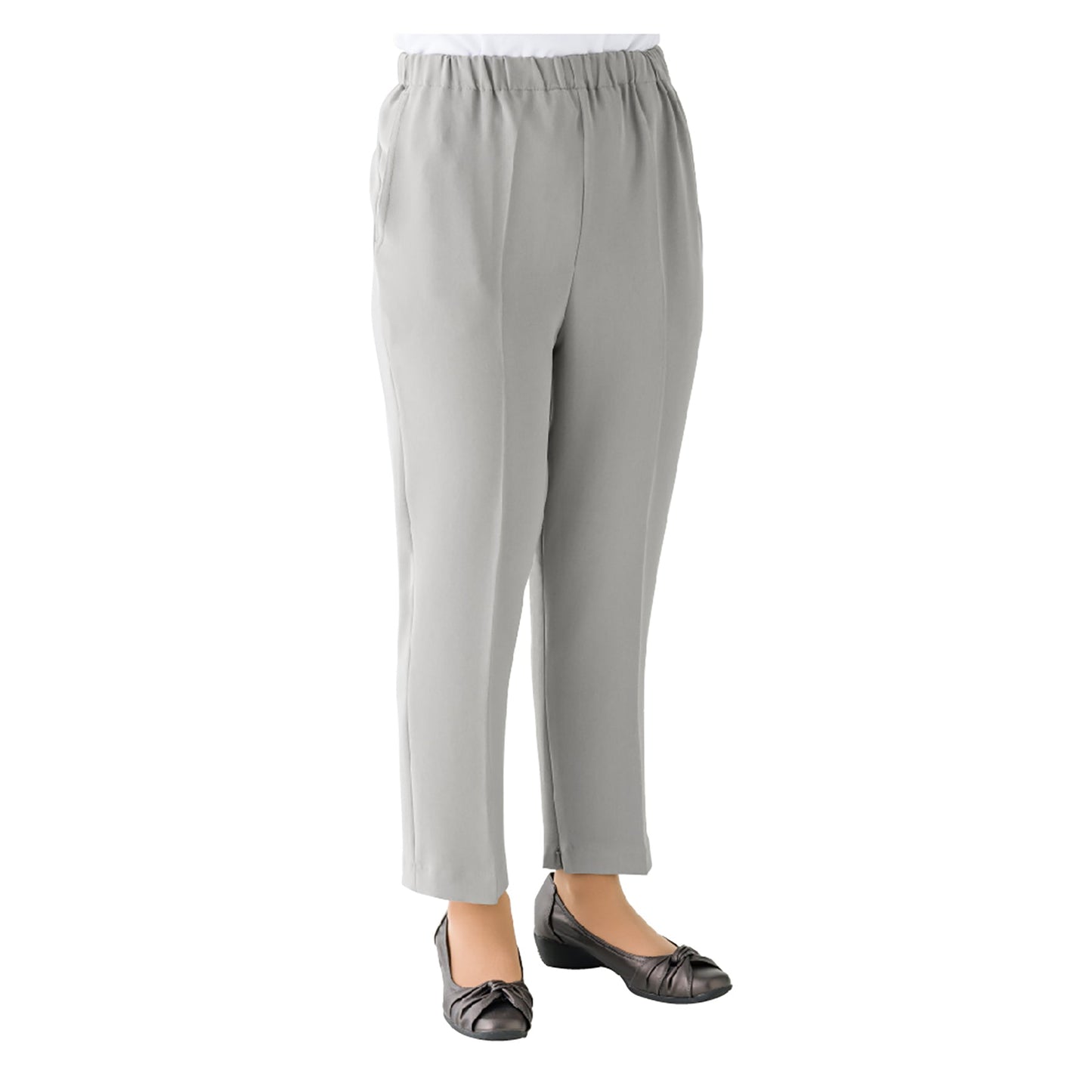 裏起毛両脇ファスナー全開パンツ 自分で簡単脱着 車いす 診察時 介護 GY 3L