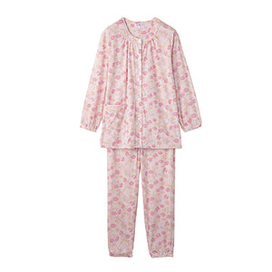 ホックパジャマ 着替え簡単 手口足口ゴム入り ウエスト調節可 婦人用 PK 4L