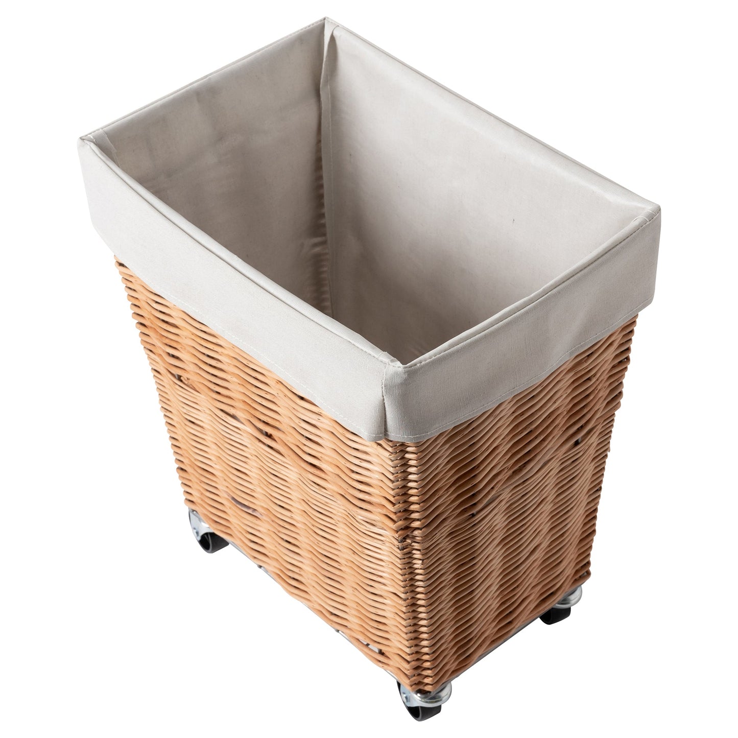 WILLOW LAUNDRY BASKET With CASTER 34L WH