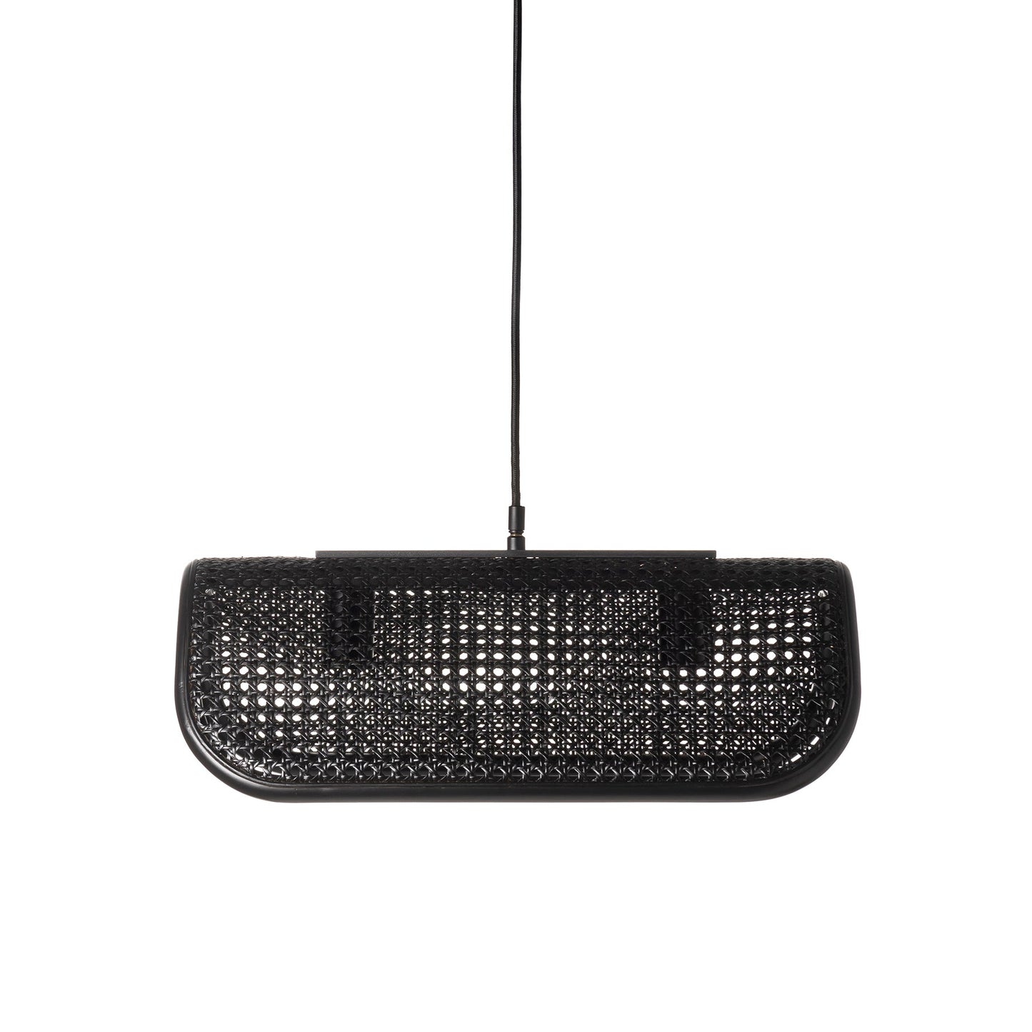 RATTAN PENGANT LAMP 2BULB BK