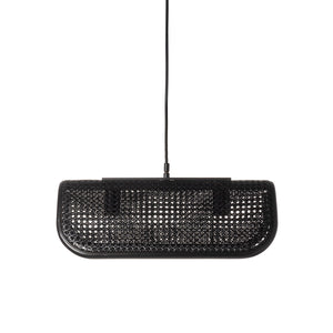 RATTAN PENGANT LAMP 2BULB BK