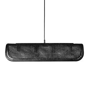 RATTAN PENGANT LAMP 4BULB BK