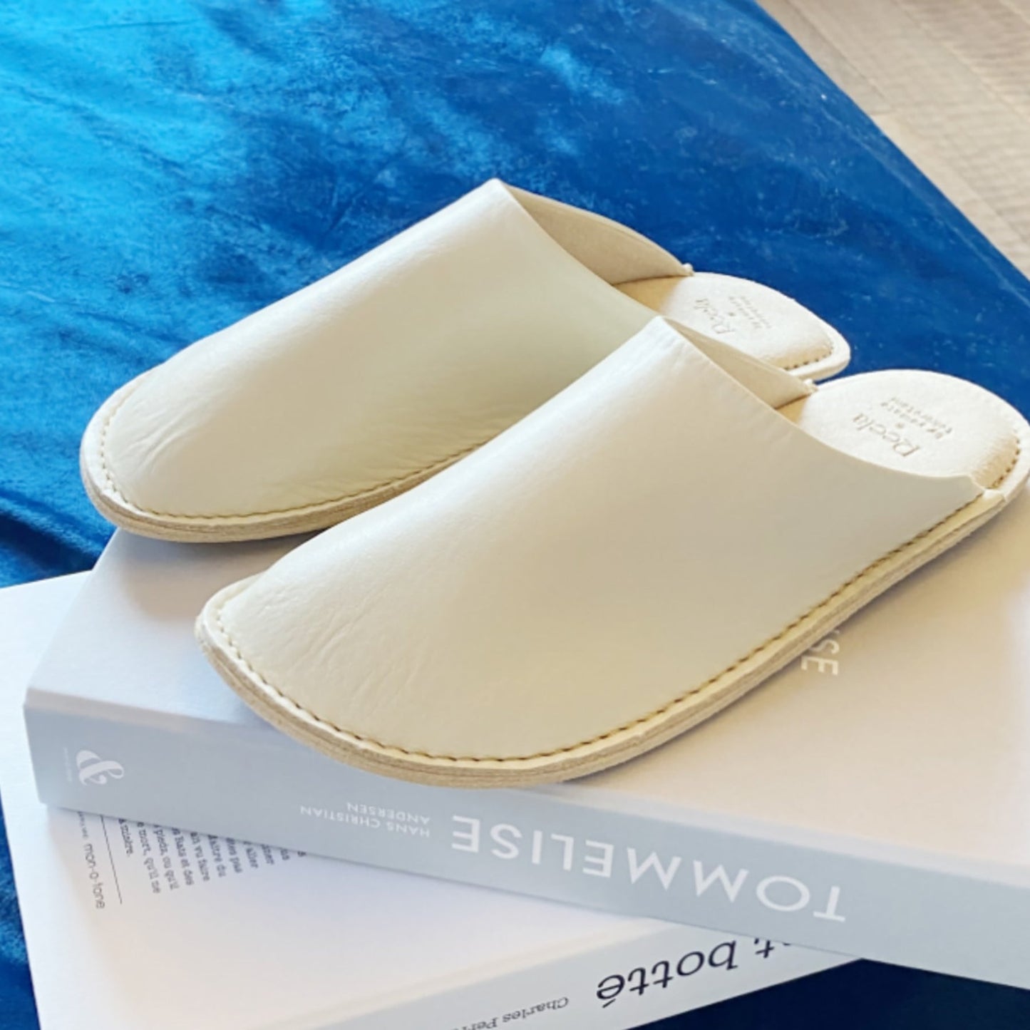 Reelaルームサボ本革スムース アイボリー 26-27(Men)