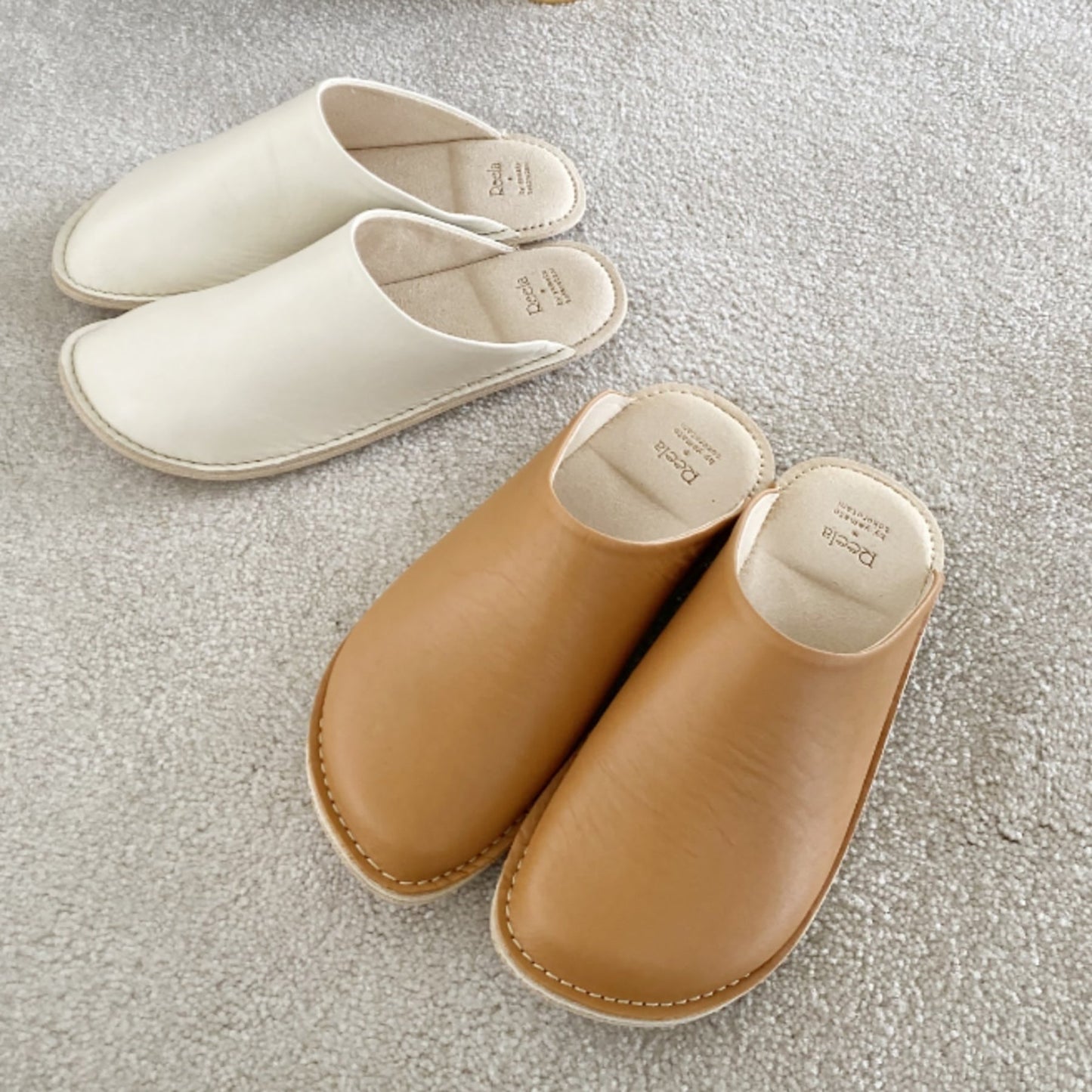 Reelaルームサボ本革スムース キャメル 23-24(Lady)