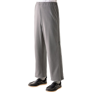 裏起毛脇全開スウェットパンツ 自分で簡単脱着 診察時 秋冬 紳士用 GY 3L