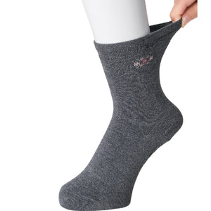 足首ゆったり名前の書けるスベリ止め付柄ソックス 抗菌防臭 22~24cm CHC