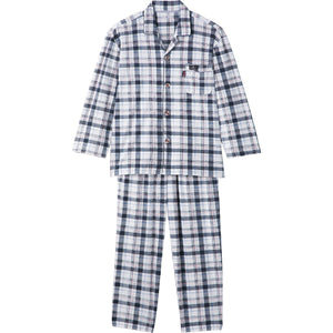 大きめボタンのびのびストレッチパジャマ 脱着簡単 着心地快適 紳士用 GY M