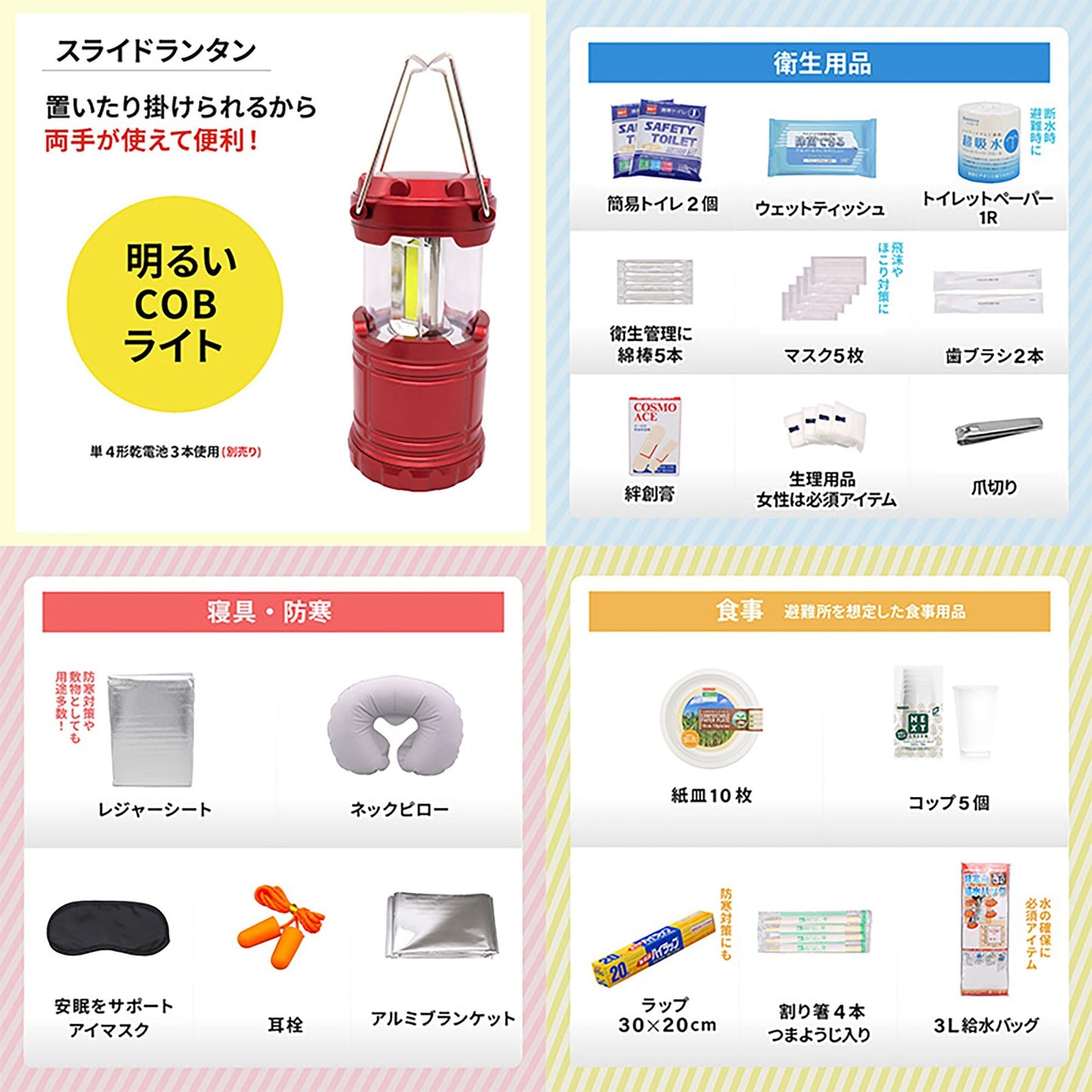 ACTY 防災リュック&トートバッグ 37点セット 避難グッズ 非常用 大容量