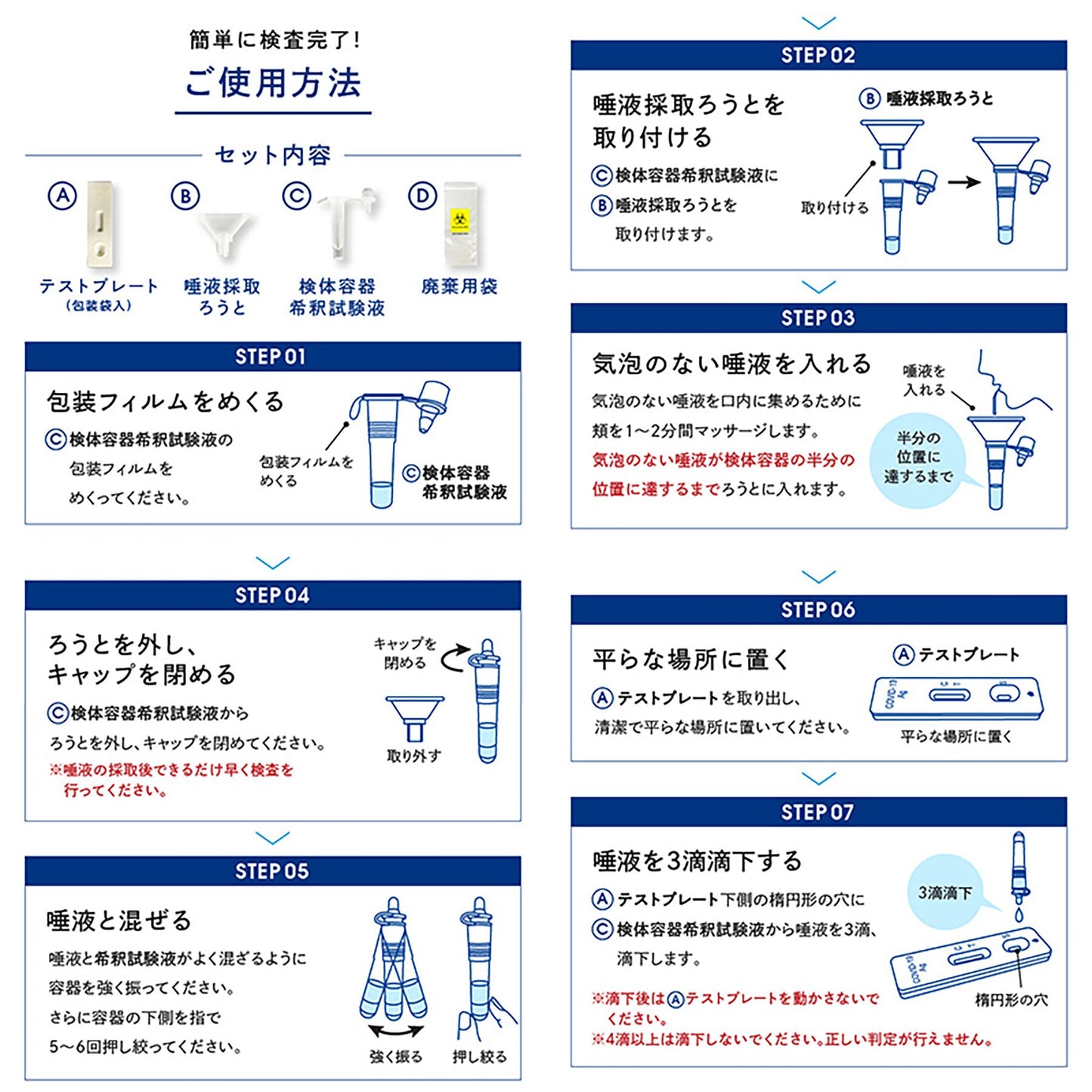 OMNI(オムニ)新型コロナウイルス抗原検査キット 唾液式 研究用 自宅 手軽