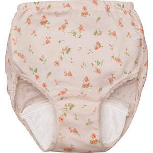 花柄安心快適ショーツ(2枚組) 尿漏れ対策 抗菌防臭消臭 ズレにくい PH S