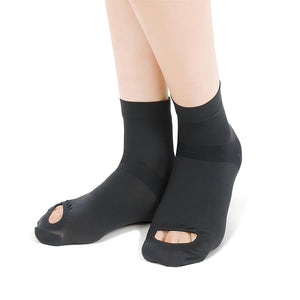 空気が通るつるピカソックス カサカサ底マメ対策 ムレにくい 男女兼用 ブラック