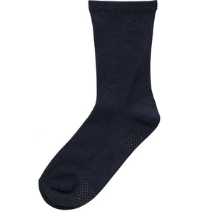 足首ゆったり名前の書けるスベリ止め付ソックス 抗菌防臭 24~26cm ネイビー