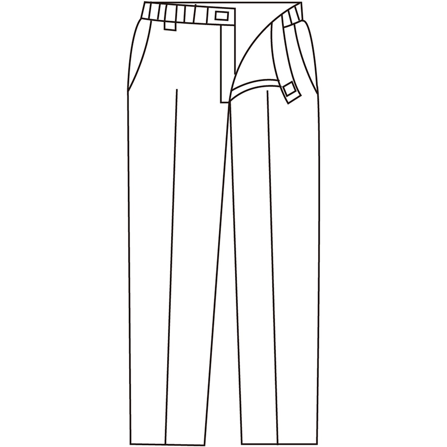 ワンタッチテープ使いらくらくファスナーパンツ 股下60cm 紳士用 GY M