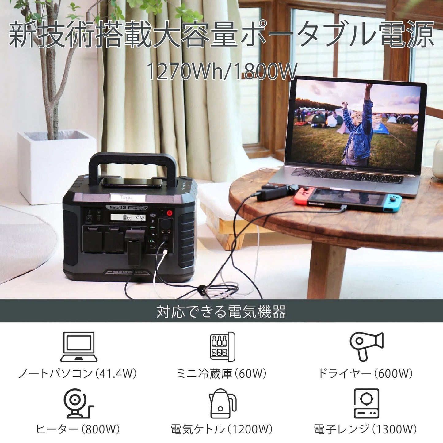 TogoPower MASTER1800NEW ポータブル電源