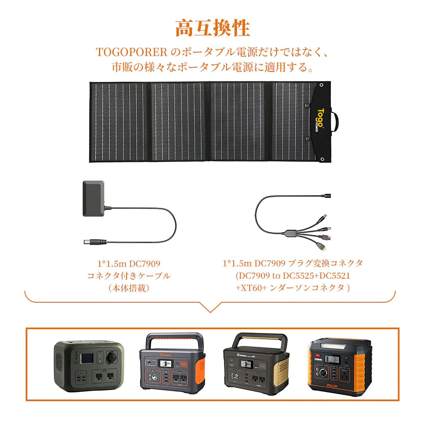 TogoPower A200W 折り畳み式 ソーラーパネル