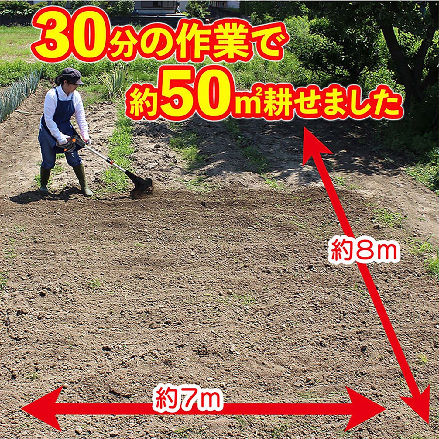 YARDFORCE 24Vコードレス耕運機プロ 家庭用 家庭菜園 畑作業