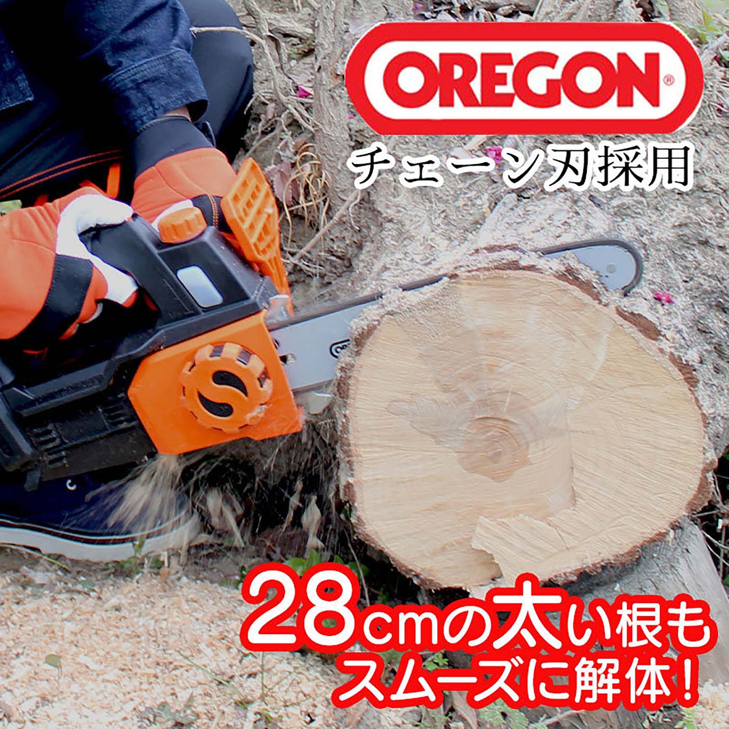 YARDFORCE 24Vコードレスブラシレスチェーンソー 家庭用 庭木剪定