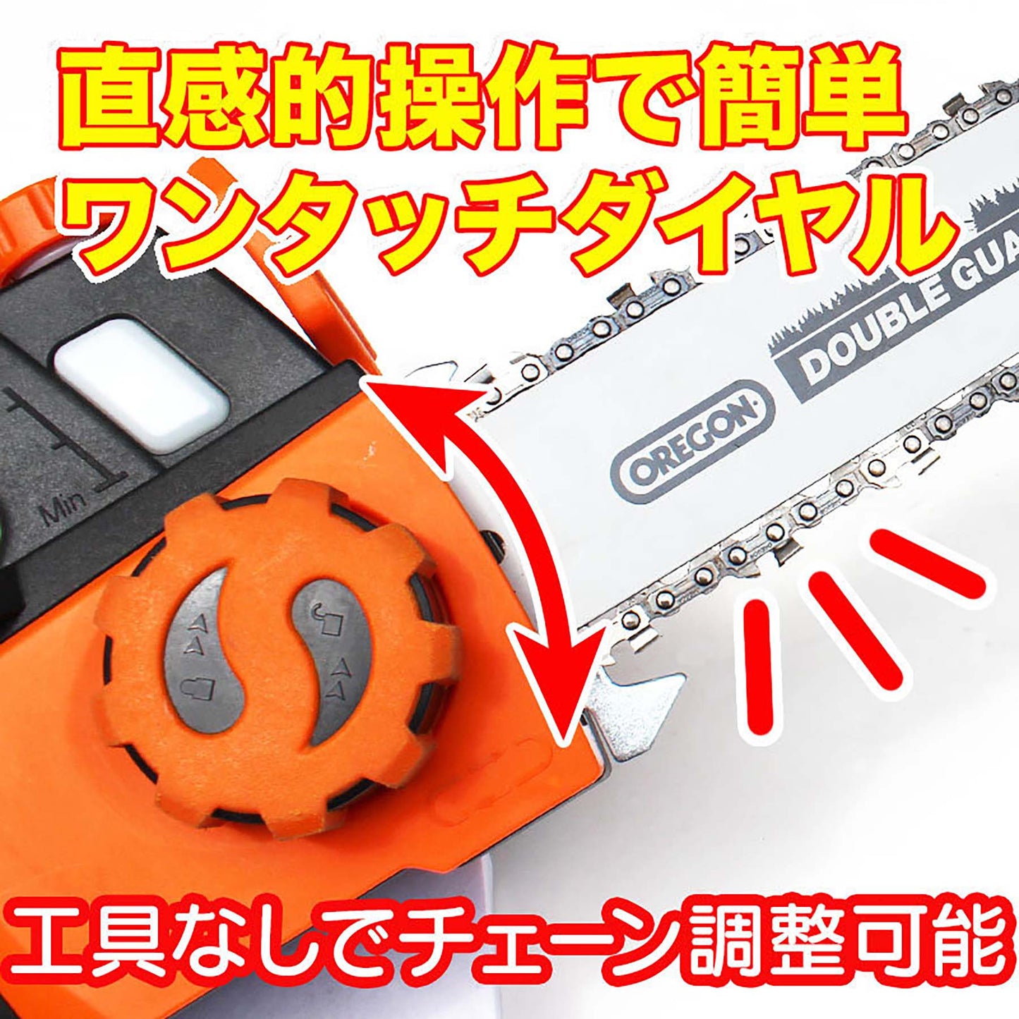 YARDFORCE 24Vコードレスブラシレスチェーンソー 家庭用 庭木剪定