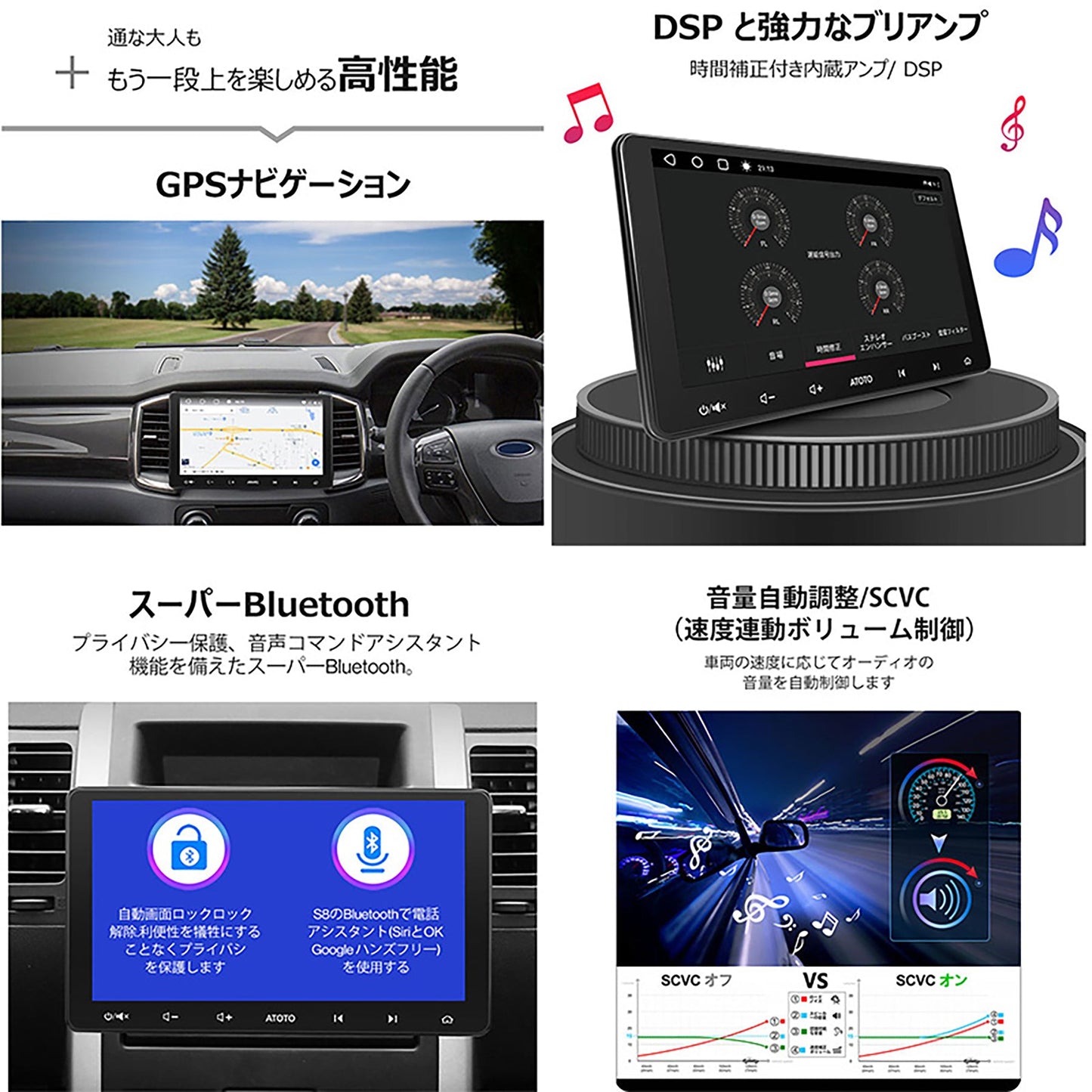 ATOTO S8 車載カーナビ S8G2113LT 10.1インチ 後付け カーオーディオ