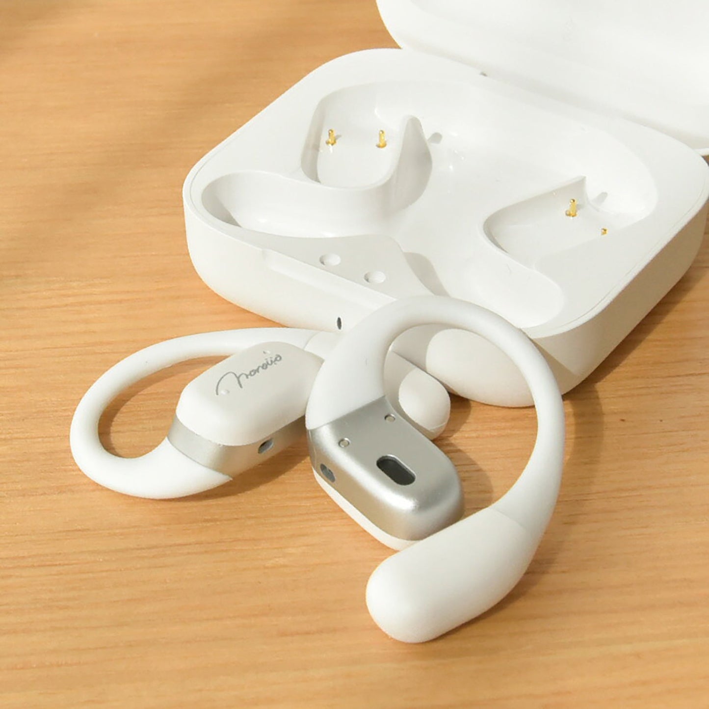 bluetooth耳掛けワイヤレスイヤホン 25H連続再生 落ちにくい ホワイト