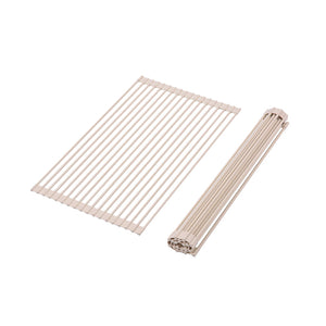 水切りラック シンク上 43x33cm スリム 折りたためる 抗菌 錆びない