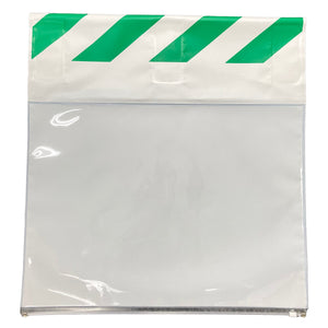 ポケット垂れ幕 緑/白 ヨコ