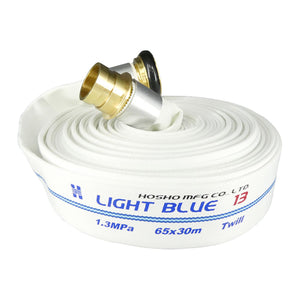 ライトブルーホース(散水用ホース)1.3MPa 65A×30m 黄銅製町野式金具