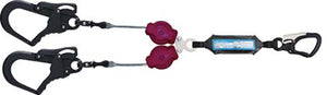 ルクアス2丁掛総アルミフック巻取式ランヤード(ワインレッド)