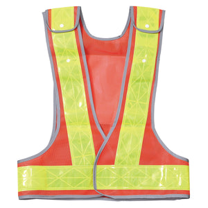 サイズ調整型台形シート付き 高輝度安全ベスト MV70-OL-T
