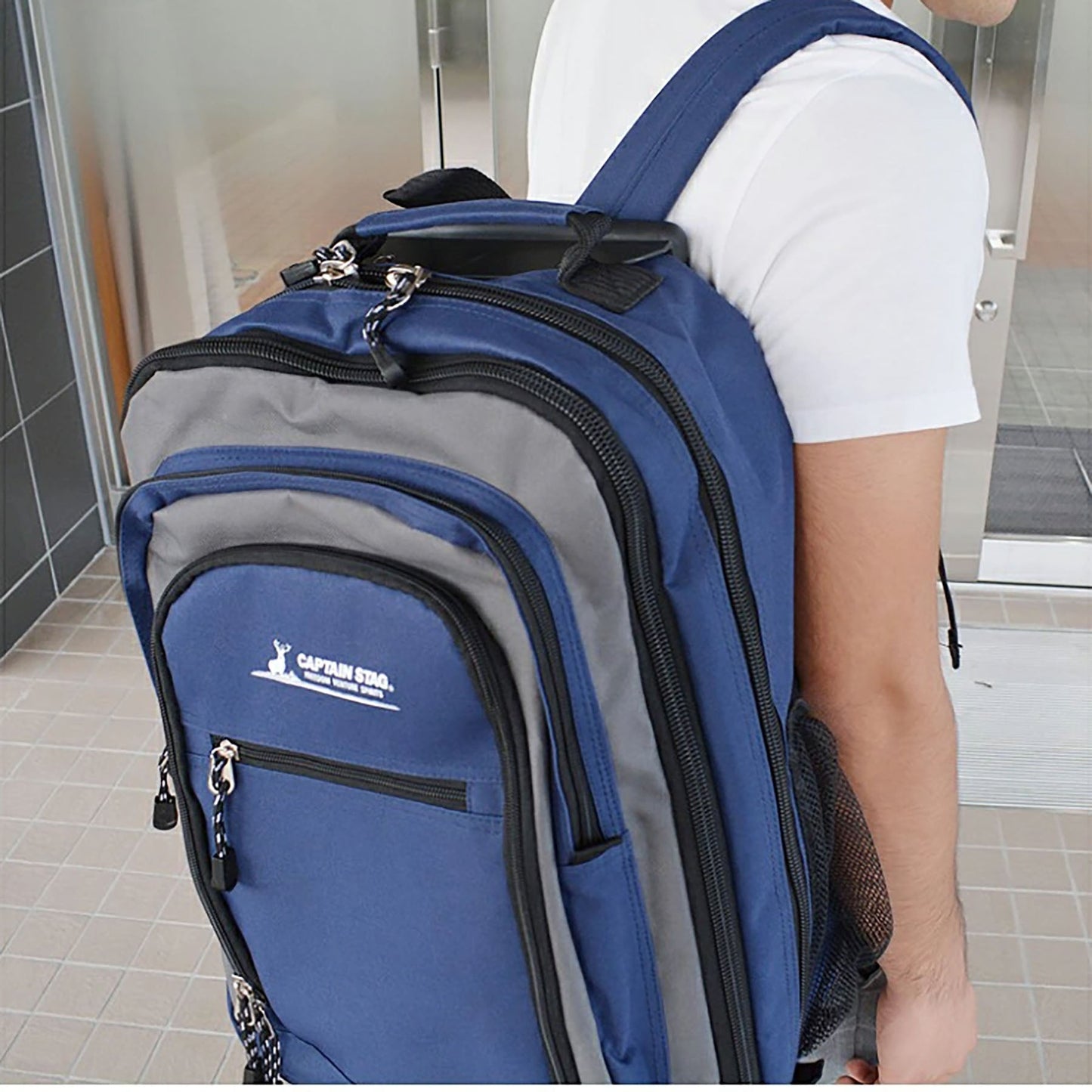 CAPTAIN STAG キャリーバッグ 1242 33L~48L レッド