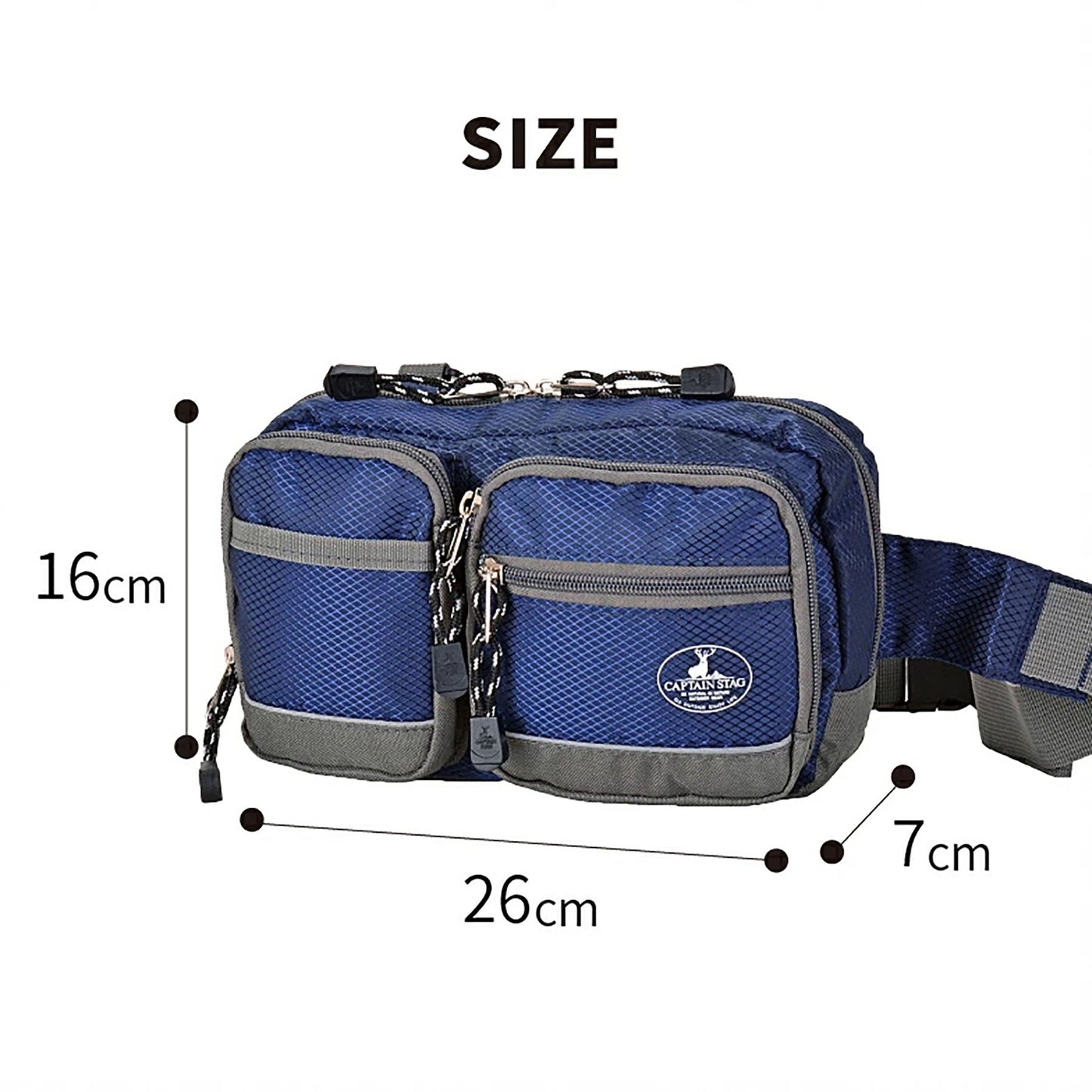 CAPTAIN STAG ウエストバッグ 1309 ネイビー
