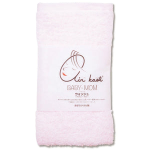 エアーかおる べビマム ウォッシュタオル 34×40 赤ちゃん用 柔らかい 繊細 さくらぴんく