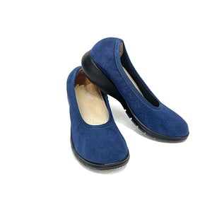 ラックラック 空飛ぶ洗えるパンプス 超軽量 撥水 丸洗いOK ネイビー 25.5cm