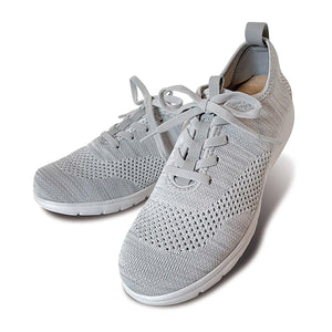 ラックラック 空飛ぶストレッチニットスニーカー のびのび生地 グレー 23.5cm