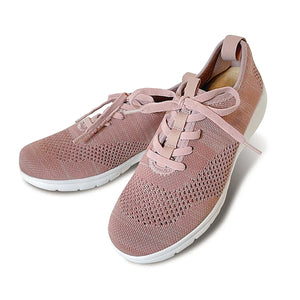 ラックラック 空飛ぶストレッチニットスニーカー のびのび生地 ピンク 23cm