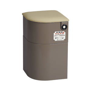 緊急トイレ EVキャビネットチェア ブラウン/座面:レザー