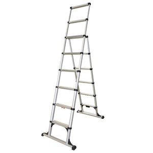 コンビラダーN12ES ワンタッチ収縮式アルミ製伸縮脚立