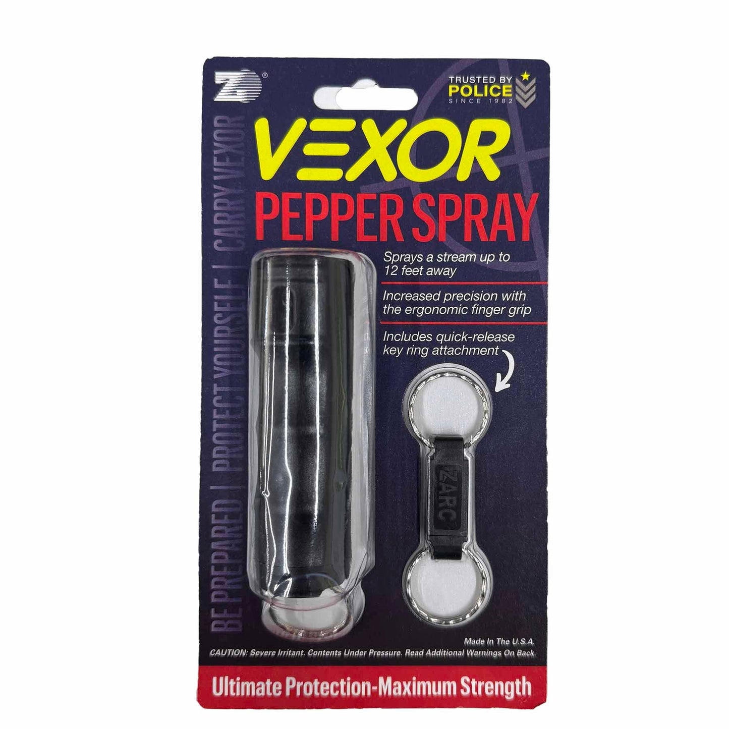 VEXOR(ベクサー)催涙スプレー キーガードストリーム SD-105S61R 約12cc クイックリリース付 UV塗料入り ジェルタイプ ストリーム状(個人宅配送不可)
