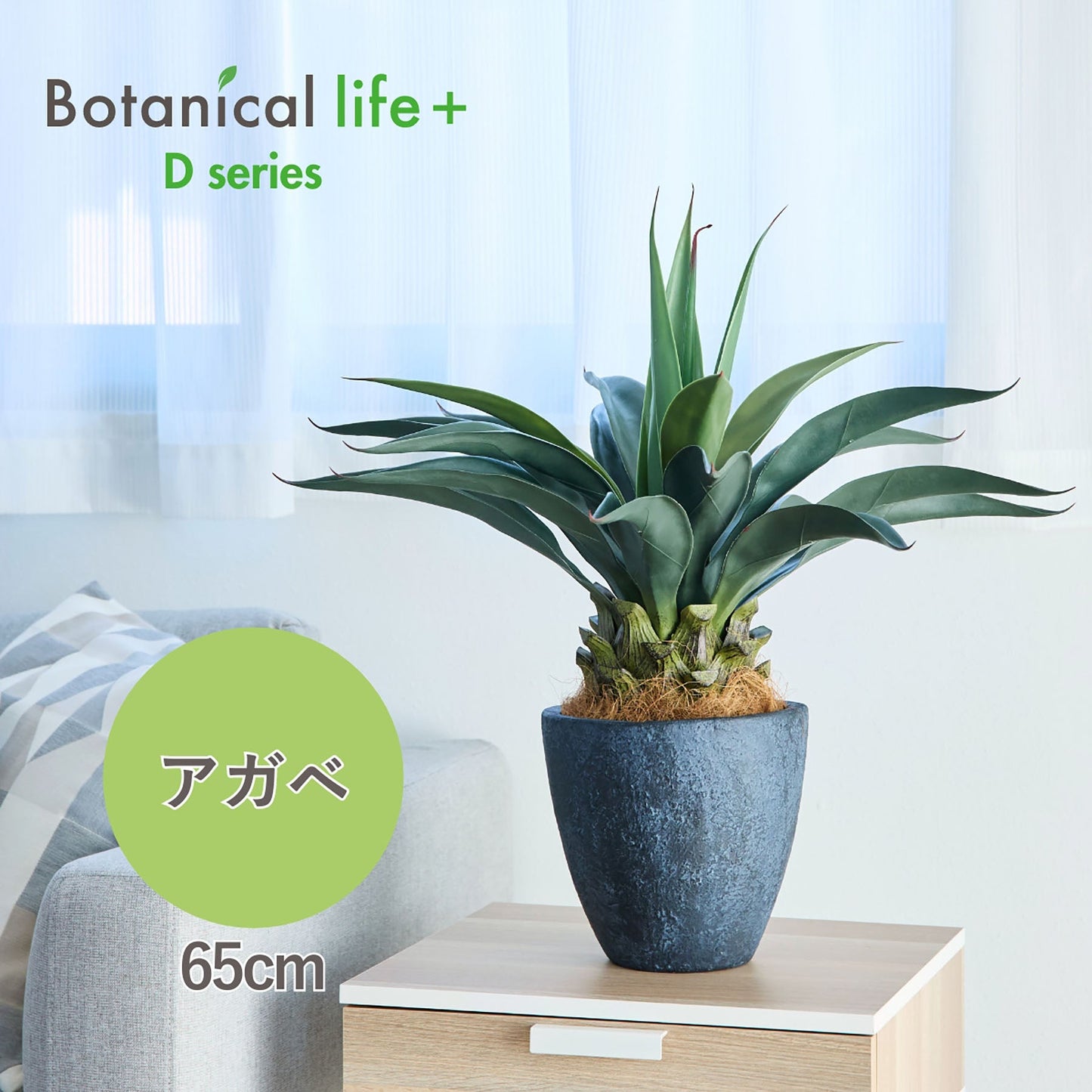 光触媒インテリアグリーン アガベ 観葉植物 高さ65cm